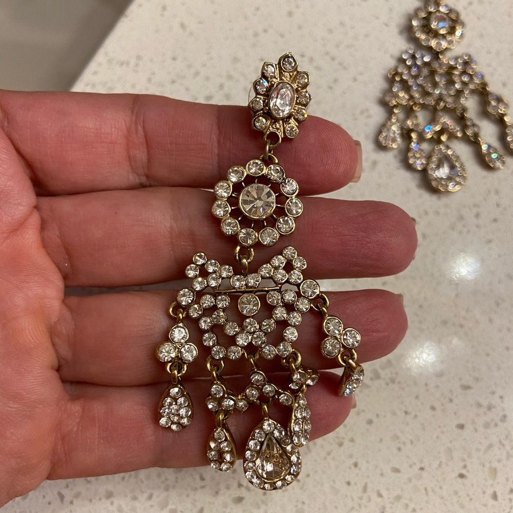 Henri Bendel Crystal Chandelier Earrings - Picture 3 of 6